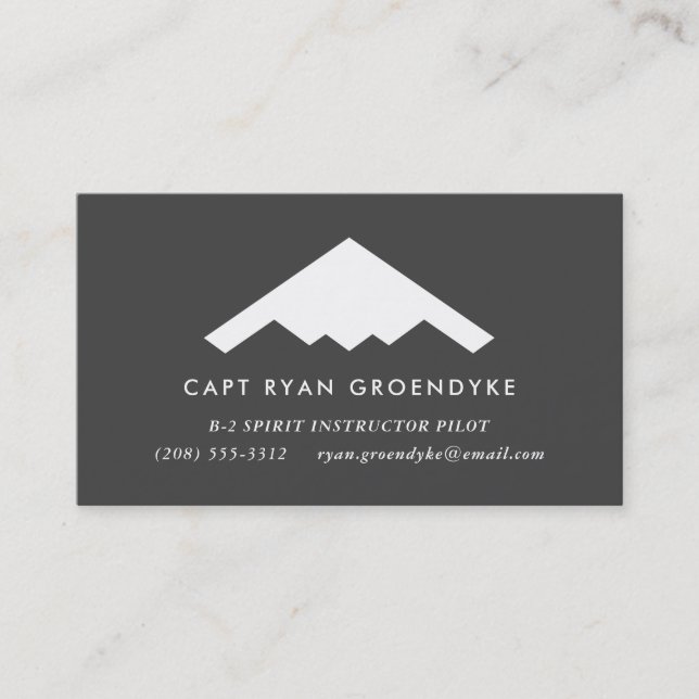 Visita B-2 Espírito Bombista Profissional Cartão de visit (Frente)