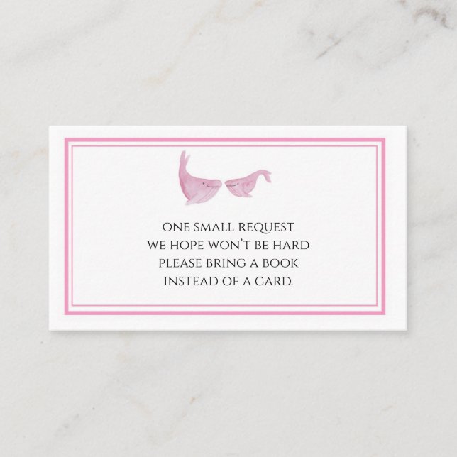 Visita Baleia rosa-d'água, por favor, traga um cartão de  (Frente)