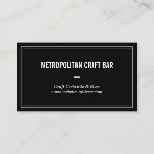 Visita Bar do Artesanato do estilo Vintage, Cartão de vis
