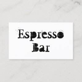 Visita Bar Espresso Branco Simples Genérico - Cartão de v