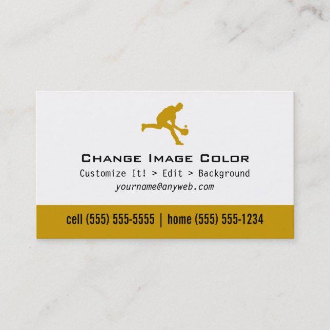 Visita Basebol - cartão de assunto pessoal (Frente)