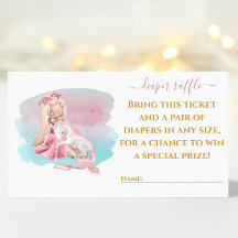 Belo Cartão de Bilhete Raffle, Fralda Ballerina