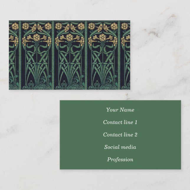 Visita Belo Cartão de Chamada de Paleta (Frente/Verso)