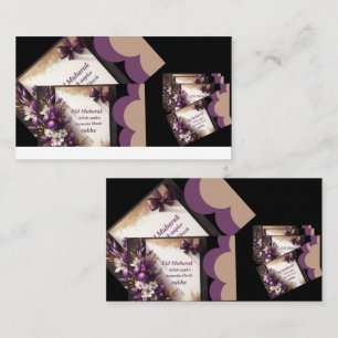 Visita Belo Design de Cartão de Eid Mubarak Roxo