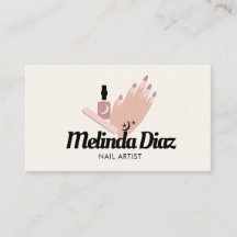 Bohemian Tattoo Hand Nail Art Salon Cartão de visi