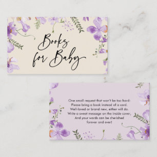 Visita Boho Chic Mauve Garden Books para Cartão de Inserç