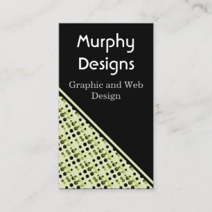 Visita Bolhas retros cartão de visita, verde azeitona