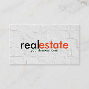 Visita Brick Wall Cinza Real Estate Agent Cartão de visit