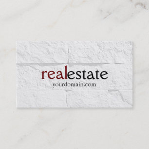 Visita Brick Wall Pattern Real Estate Agent Cartão de vis