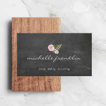 Buquê FLORAL FRANCÊS no CHALKBOARD Cartão de visit