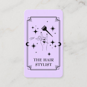 Visita Cabelo de Placa Tarot Stylist Celestial Cartão de
