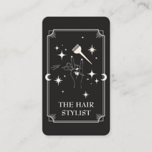 Visita Cabelo de Placa Tarot Stylist Celestial Cartão de