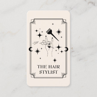 Visita Cabelo de Placa Tarot Stylist Celestial Cartão de 