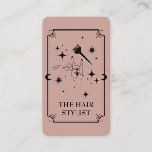 Visita Cabelo de Placa Tarot Stylist Celestial Cartão de