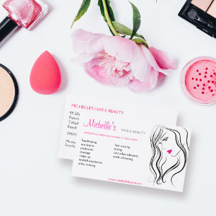 Visita Cabelo & salão de beleza, design de cartão de
