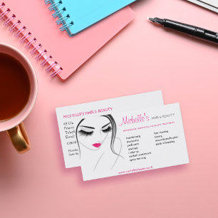 Visita Cabelo & salão de beleza, design de cartão de