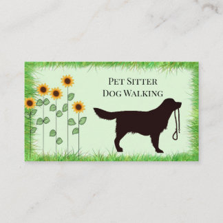 Visita Cachorro Walker/ Pet Sitter Sunflower Cartão de vi