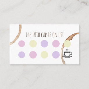 Visita café de café com cartão de fidelidade