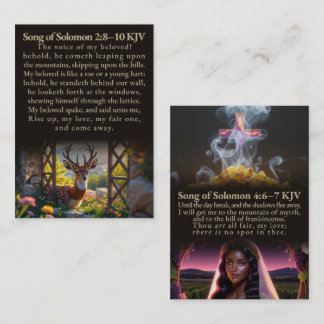 Visita Caixa de Cartão KJV Song of Solomon 2:8-10 e 4:6-7