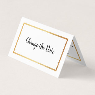 Visita Calendário de Folha Ouro Moderno Altere O Cartão d