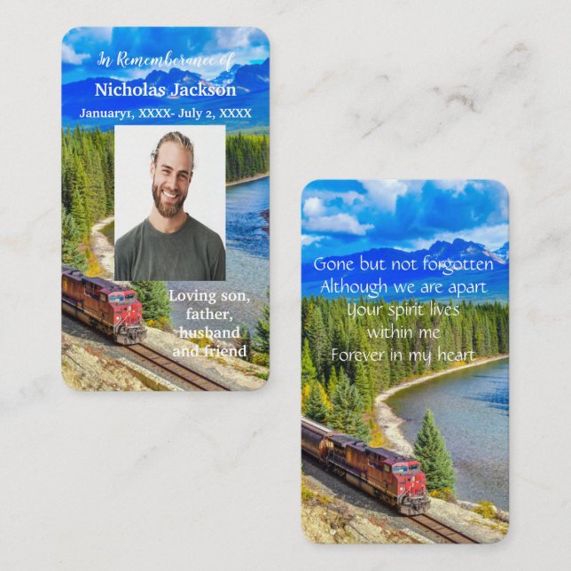 Visita Caminho-férrea do comboio com cartão de memória me (Frente/Verso)