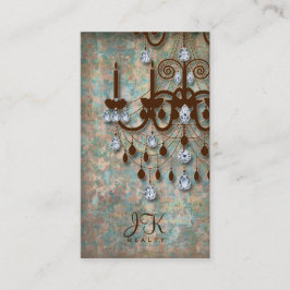 Visita Candelabro do damasco do vintage do cartão de