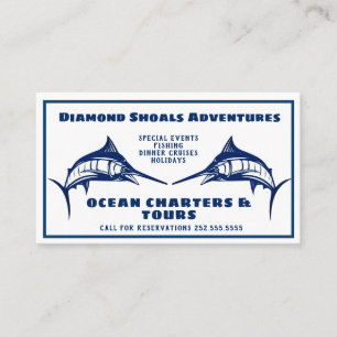 Visita Carta Design do Oceano Azul Marlin Cartão de visi