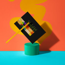 Visita Cartão Colorido De Professores De Arte