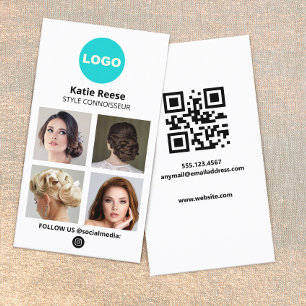 Visita Cartão com fotos de mídia social de logotipo - Ins