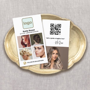 Visita Cartão com fotos de Mídia Social de Logotipo Perso