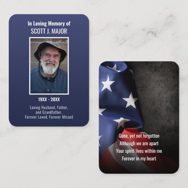 Visita Cartão com fotos de Oração de Sinalizador Azul de  (Frente/Verso)