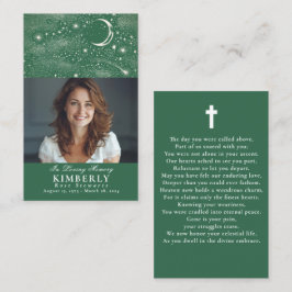 Visita Cartão com fotos de Oração do Memorial do Funeral 