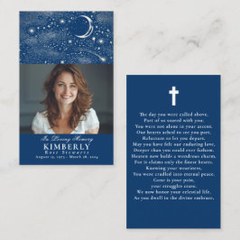 Visita Cartão com fotos de Oração do Memorial do Funeral 