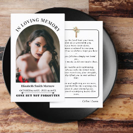 Visita Cartão com fotos Simples de Oração para Memorial F