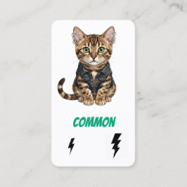 Visita Cartão Comum de Colecionador de Gatos Punk - Rebel