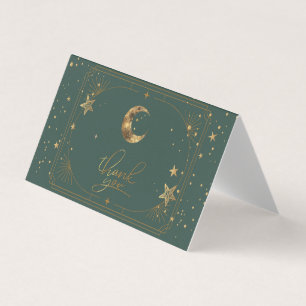 Visita Cartão de Agradecimento Quadro Lua Estrelas Celest