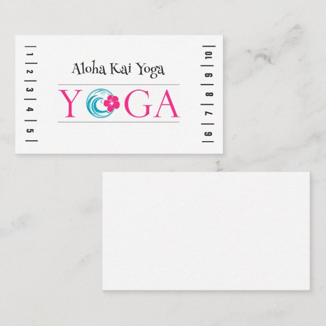 Visita Cartão de Almoço Aloha Kai Yoga (Frente/Verso)