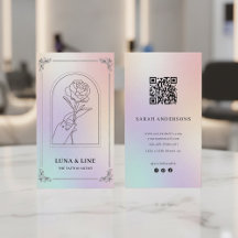 Cartão de Artista de Tatuagem Holográfico de Luxo 