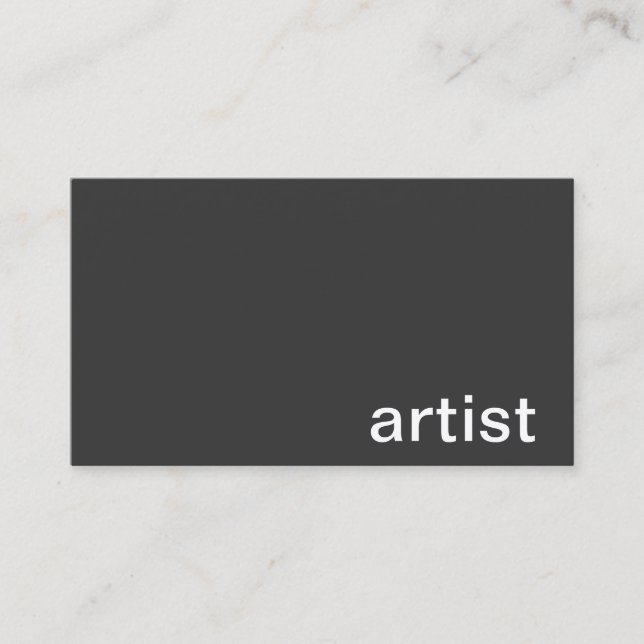 Visita Cartão de assunto pessoal (artista) (Frente)