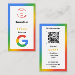 Visita Cartão de Avaliações e Classificações do Google Ma