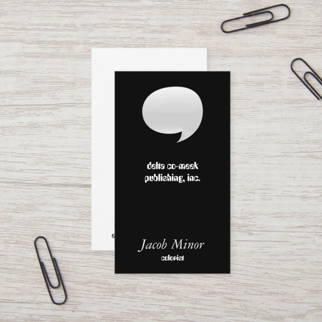 Visita Cartão de bolha do discurso [3d] (Frente/Verso In Situ)