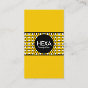 Visita cartão de carimbo hexa (personalizável por cor)