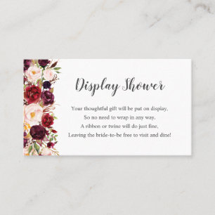 Visita Cartão de Chá de panela para apresentação de f