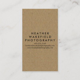 Visita Cartão de Chamada Kraft & Photo