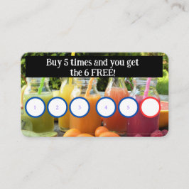 Visita cartão de cliente de suco