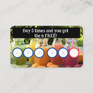 Visita cartão de cliente de suco