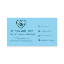 Cartão de Clínica Veterinária Personalizado com Lo