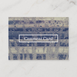 Visita cartão de comentário da janela de inverno