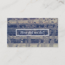 Visita cartão de comentário da janela de inverno