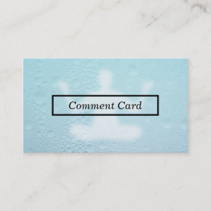 Visita cartão de comentário de malhação de vidro embutido